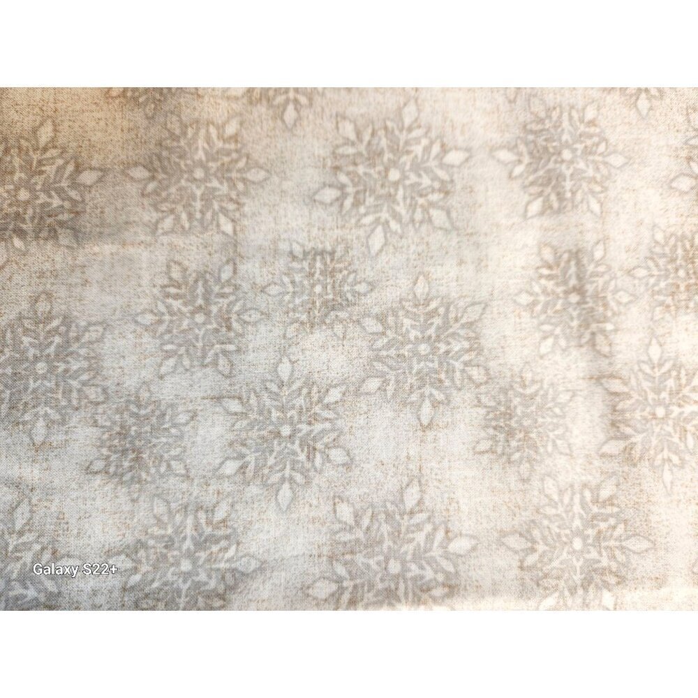 Winter Snowflake Pattern Fabric For Quilting & Crafts half yard